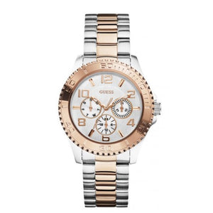 Guess BFF Multifunction Silver Dial Two Tone Steel Strap Watch for Women - W0231L5 Authentic Buy Shop Now