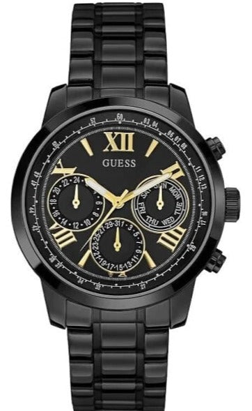 Guess Classic Multi-Function Black Dial Black Steel Strap Watch For Women - W0330L15 Authentic Buy Shop Now