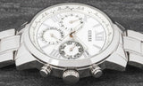 Guess Sunrise Multifunction Quartz White Dial Silver Steel Strap Watch For Women - W0330L3 Authentic Buy Shop Now