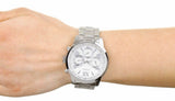 Guess Sunrise Multifunction Quartz White Dial Silver Steel Strap Watch For Women - W0330L3 Authentic Buy Shop Now