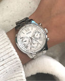 Guess Sunrise Multifunction Quartz White Dial Silver Steel Strap Watch For Women - W0330L3 Authentic Buy Shop Now