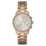 Guess Mini Surprise Analog Silver Dial Rose Gold Steel Strap Watch For Women - W0623L2 Authentic Buy Shop Now