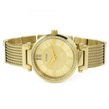 Guess Soho Champagne Dial Stainless Steel Mesh Bracelet Watch For Women - W0638L2 Authentic Buy Shop Now