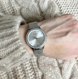 Guess Chelsea Quartz Silver Dial Silver Mesh Strap Watch For Women - W0647L6 Authentic Buy Shop Now