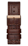 Guess Limelight Analog White Dial Brown Leather Strap Watch For Women - W0775l14 Authentic Buy Shop Now