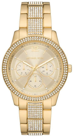 Michael Kors Tibby Multifunction Gold Dial Gold Steel Strap Watch For Women - MK7292 Authentic Buy Shop Now