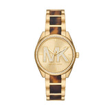 Michael Kors Janelle Quartz Gold Dial Two Tone Steel Strap Watch For Women - MK4730 Authentic Buy Shop Now
