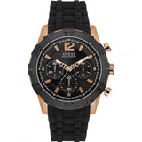 Guess Caliber Chronograph Black Dial Black Rubber Strap Watch for Men - W0864G2 Authentic Buy Shop Now