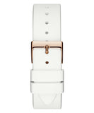 Guess G Twist White & Gold Dial White Silicone Strap Watch For Women - W0911L5 Authentic Buy Shop Now