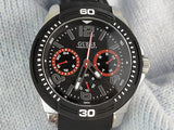 Guess Tread Black Dial Black Rubber Strap Watch for Men - W0967G1 Authentic Buy Shop Now