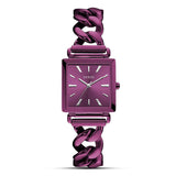 Guess Vanity Analog Purple Dial Purple Steel Strap Watch For Women - W1029L4 Authentic Buy Shop Now