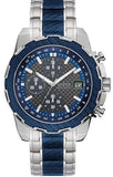 Guess Octane Chronograph Blue Dial Two Tone Steel Strap Watch for Men - W1046G2 Authentic Buy Shop Now