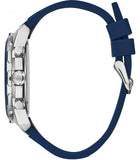 Guess Octane Chronograph Black Dial Blue Rubber Strap Watch For Men - W1047G2 Authentic Buy Shop Now
