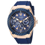 Guess Legacy Chronograph Blue Dial Blue Rubber Strap Watch For Men - W1049G9 Authentic Buy Shop Now