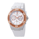 Guess Limelight White Dial White Rubber Strap Watch for Women - W1053L2 Authentic Buy Shop Now