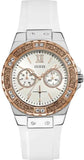 Guess Limelight White Dial White Rubber Strap Watch for Women - W1053L2 Authentic Buy Shop Now