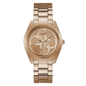 Guess G-Twist Rose Gold Dial Rose Gold Steel Strap Watch for Women - W1082L3 Authentic Buy Shop Now