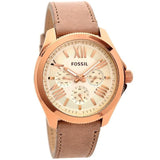 Fossil Cecile White Dial Beige Leather Strap Watch for Women - AM4532 Authentic Buy Shop Now