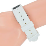 Guess Swirl Quartz Silver Dial White Silicone Strap Watch for Women - W1096L1 Authentic Buy Shop Now