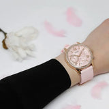 Guess Solar Rose Gold Dial Pink Rubber Strap Watch For Women - W1135L2 Authentic Buy Shop Now