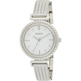 Guess Quartz Silver Dial Silver Mesh Bracelet Watch For Women - W1152L1 Authentic Buy Shop Now