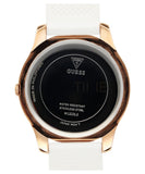 Guess Crush Crystals Gold Dial White Rubber Strap Watch for Women - W1223L3 Authentic Buy Shop Now