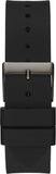 Guess Crush Crystals Silver Dial Black Rubber Strap Watch for Women - W1223L4 Authentic Buy Shop Now