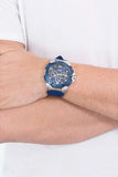 Guess Genesis Multi Function Analog Blue Dial Blue Rubber Strap Watch For Men - W1254G1 Authentic Buy Shop Now