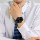 Guess Richmond Black Dial Black Mesh Bracelet Watch for Men - W1263G3 Authentic Buy Shop Now