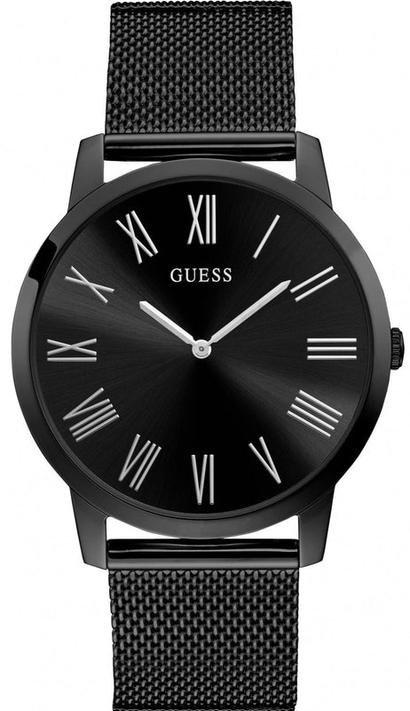 Guess Richmond Black Dial Black Mesh Bracelet Watch for Men - W1263G3 Authentic Buy Shop Now