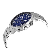 Guess Hendrix Chronograph Blue Dial Silver Steel Strap Watch for Men - W1309G1 Authentic Buy Shop Now