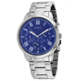 Guess Hendrix Chronograph Blue Dial Silver Steel Strap Watch for Men - W1309G1 Authentic Buy Shop Now
