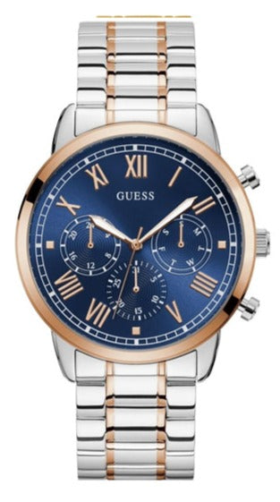 Guess Hendrix Chronograph Blue Dial Two Tone Steel Strap Watch for Men - W1309G4 Authentic Buy Shop Now