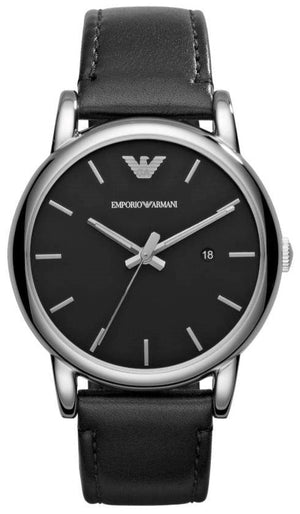 Emporio Armani Classic Quartz Black Dial Black Leather Strap Watch For Men - AR1692 Authentic Buy Shop Now