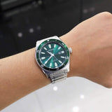 Citizen Eco Drive Vintage Green Dial Silver Steel Strap Watch For Men - AW1598-70X Authentic Buy Shop Now