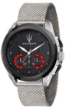 Maserati Traguardo Black Dial Silver Mesh Bracelet Watch For Men - R8873612005 Authentic Buy Shop Now