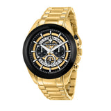 Maserati Traguardo Skeleton Black Dial Gold Steel Strap Watch For Men - R8873612058 Authentic Buy Shop Now