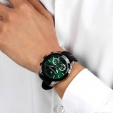 Maserati Traguardo Chronograph Green Dial Black Silicone Strap Watch For Men - R8871612043 Authentic Buy Shop Now