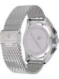 Maserati Traguardo Chronograph Black Dial Silver Mesh Bracelet Watch For Men - R8873612008 Authentic Buy Shop Now