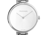 Calvin Klein Wavy Silver Dial Silver Steel Strap Watch for Women - K9U23146 Authentic Buy Shop Now
