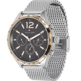 Tommy Hilfiger Gavin Chronograph Quartz Grey Dial Silver Mesh Bracelet Watch for Men - 1791466 Authentic Buy Shop Now