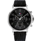 Tommy Hilfiger Daniel Black Dial Black Leather Strap Watch for Men - 1710381 Authentic Buy Shop Now