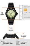 Emporio Armani Sea Explorer Automatic Yellow Dial Black Silicone Strap Watch For Men - AR60085 Authentic Buy Shop Now
