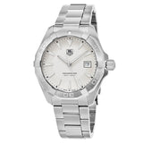 Tag Heuer Aquaracer Quartz White Dial Silver Steel Strap Watch for Men - WAY1111.BA0928 Authentic Buy Shop Now
