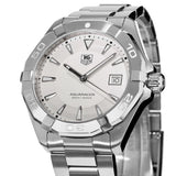 Tag Heuer Aquaracer Quartz White Dial Silver Steel Strap Watch for Men - WAY1111.BA0928 Authentic Buy Shop Now