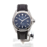 Tag Heuer Aquaracer Quartz Blue Dial Black Rubber Strap Watch for Men - WAY1112.FT8021 Authentic Buy Shop Now
