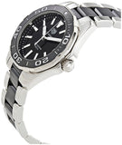 Tag Heuer Aquaracer Quartz Black Dial Two Tone Steel Strap Watch for Men - WAY131A.BA0913 Authentic Buy Shop Now