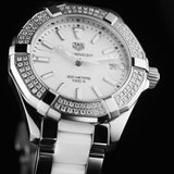 Tag Heuer Aquaracer Diamonds White Dial Two Tone Steel Strap Watch for Women - WAY131F.BA0914 Authentic Buy Shop Now