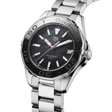 Tag Heuer Aquaracer Quartz Black Dial Silver Steel Strap Watch for Women - WAY131K.BA0748 Authentic Buy Shop Now