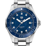 Tag Heuer Aquaracer Diamonds Blue Dial Silver Steel Strap Watch for Women - WAY131L.BA0748 Authentic Buy Shop Now